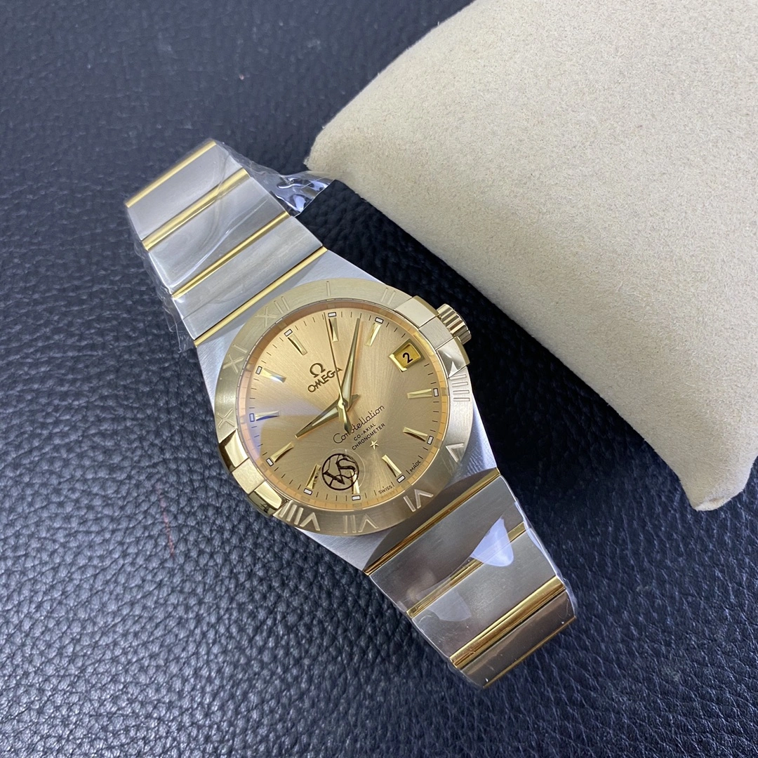 CBD Factory Omega Constellation Co-Axial 38mm Two-Tone Champagne Dial (123.20.38.21.08.001) 1:1 Super Clone – DD8500 Movement HighQuality 320